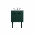 Convenience Concepts 24 in. Cyrus Single Bathroom Vanity, Green HI3487942